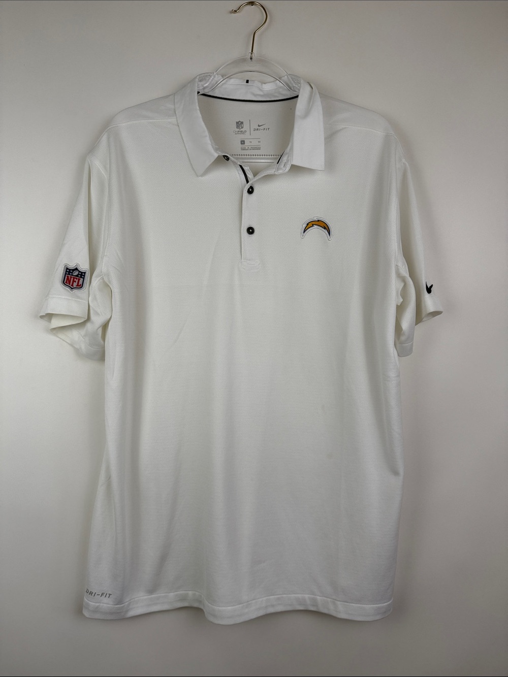 Nike DRI-FIT On Field Apparel NFL Los Angeles Chargers Men's Polo Shirt Size XL